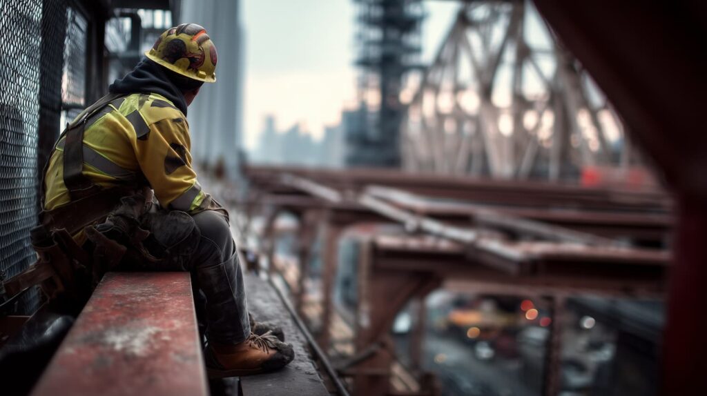 a St. Louis construction worker on a job site