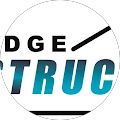 Partial logo with the letters DGE in black and TRUC in teal, featuring a diagonal black line above the letters, all set against a white background in a circular crop.