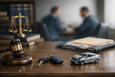 Legal discussion with car accident elements
