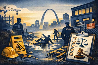 Construction site accident and legal elements.